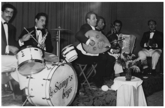 Samy’s Boys in Concert in the early 1950s (Courtesy of Yolande Amzallag, Foundation Samy Elmaghribi)