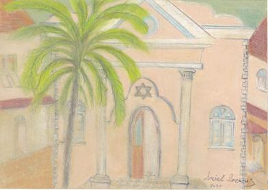 Nefutsot Yehuda synagogue (Illustrated by Ariel Lazarus)