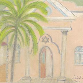 Nefutsot Yehuda synagogue (Illustrated by Ariel Lazarus)